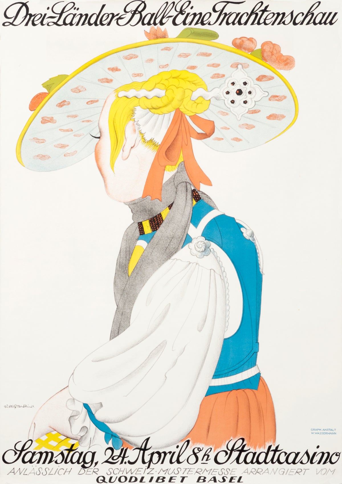 German Coustume Ball - Authentic Vintage Poster