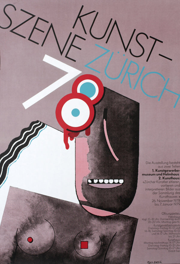 Zurich Art Scene 78 - Authentic Vintage Poster