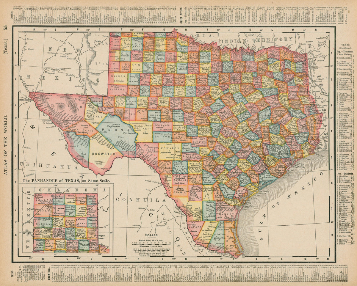 Texas- Atlas of the World - Authentic Vintage 