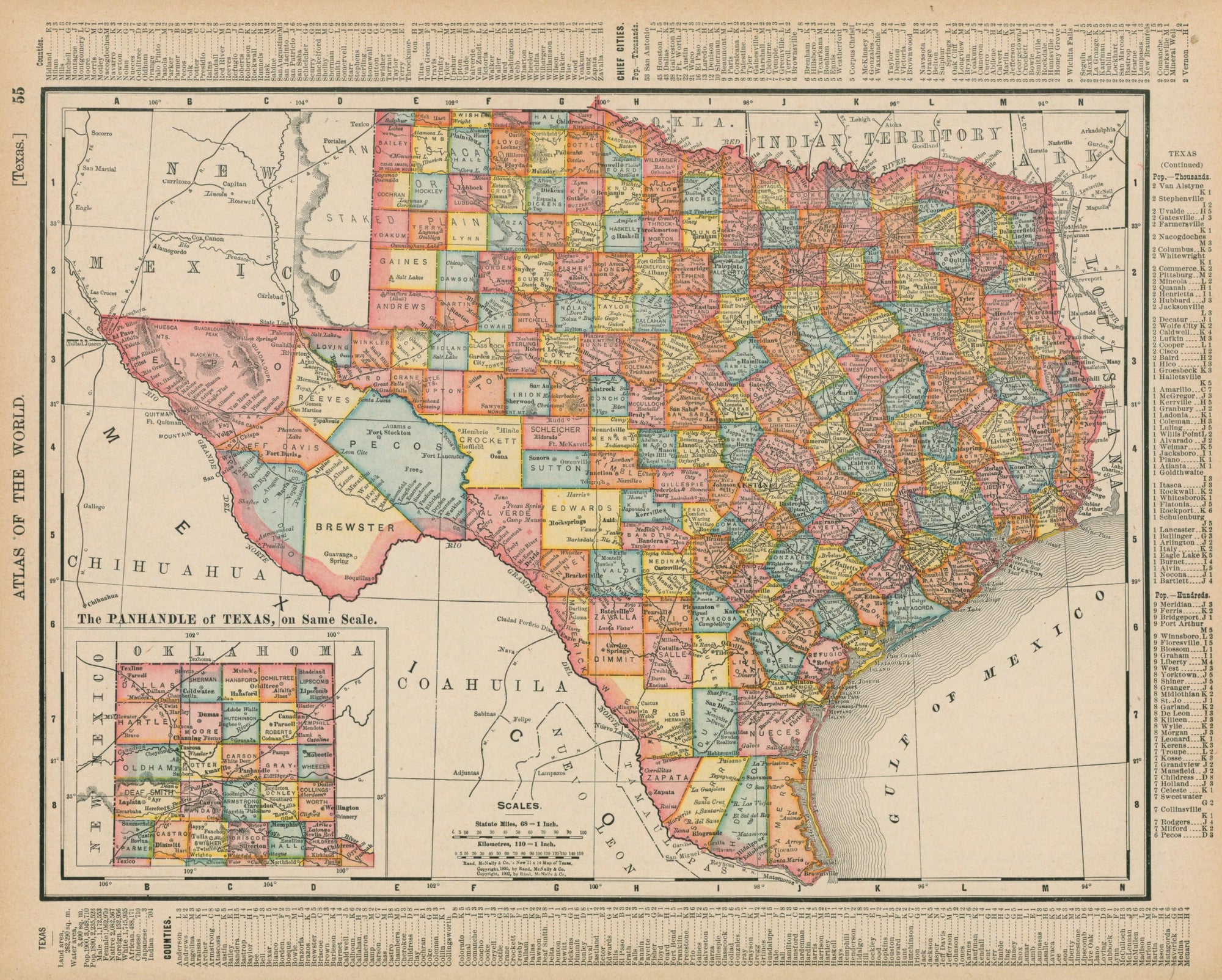 Texas- Atlas of the World - Authentic Vintage 
