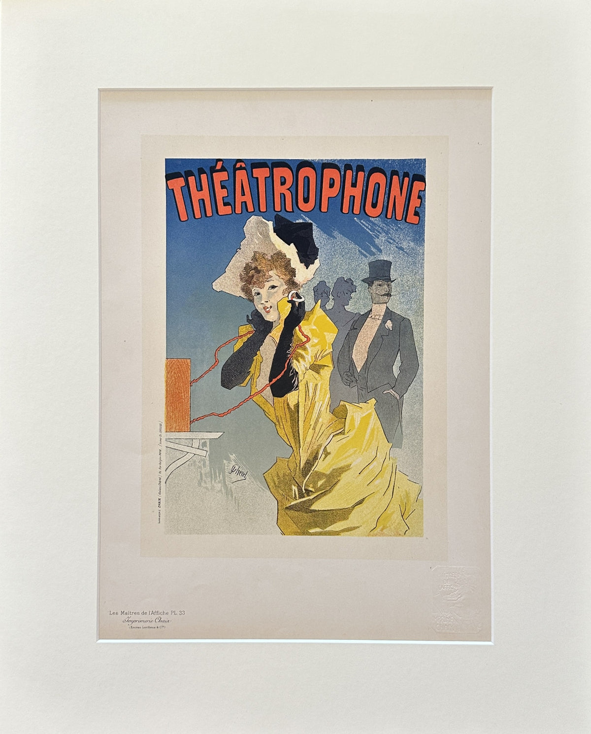 Théâtrophone by Jules Chéret - Authentic Vintage Illustration