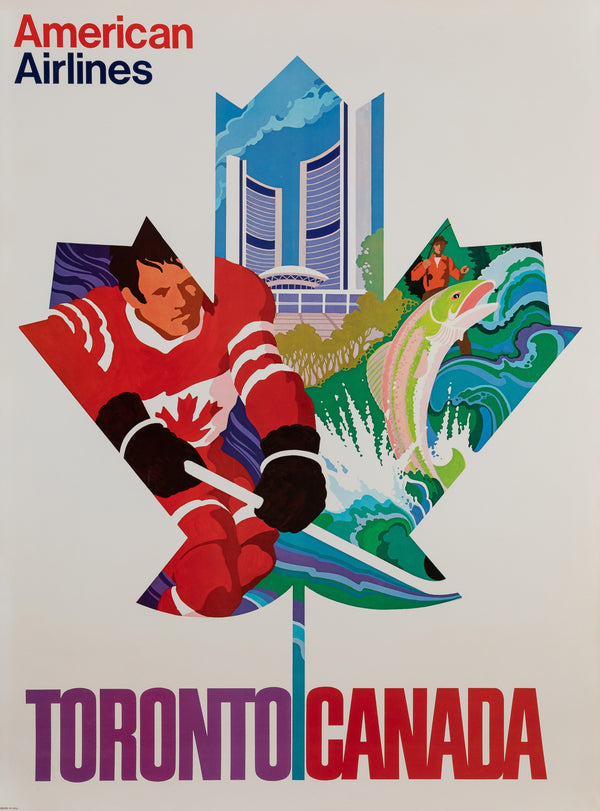 American Airlines- Toronto, Canada - Authentic Vintage Poster
