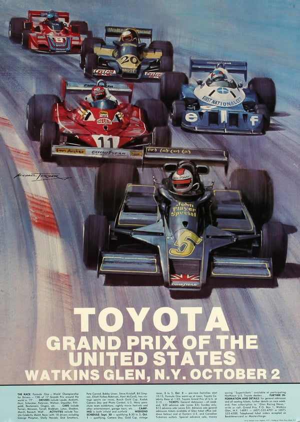 Grand Prix of USA, Toyota - Authentic Vintage Poster