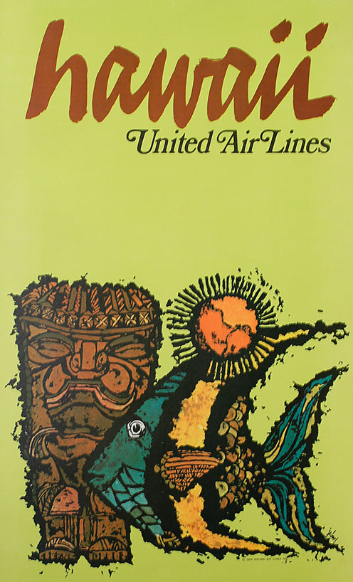 Hawaii- United Airlines - Authentic Vintage Poster