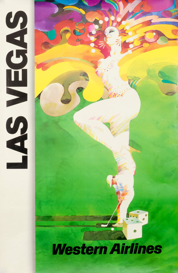 Las Vegas - Western Airlines - Authentic Vintage Poster