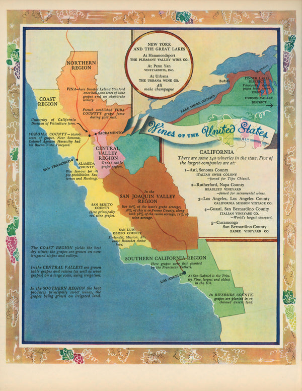 Wines of the United States- Vintage Ad - Authentic Vintage Vintage Ad