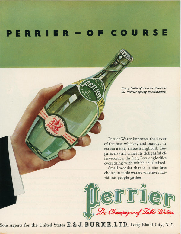 Perrier Of Course- Vintage Ad - Authentic Vintage Vintage Ad
