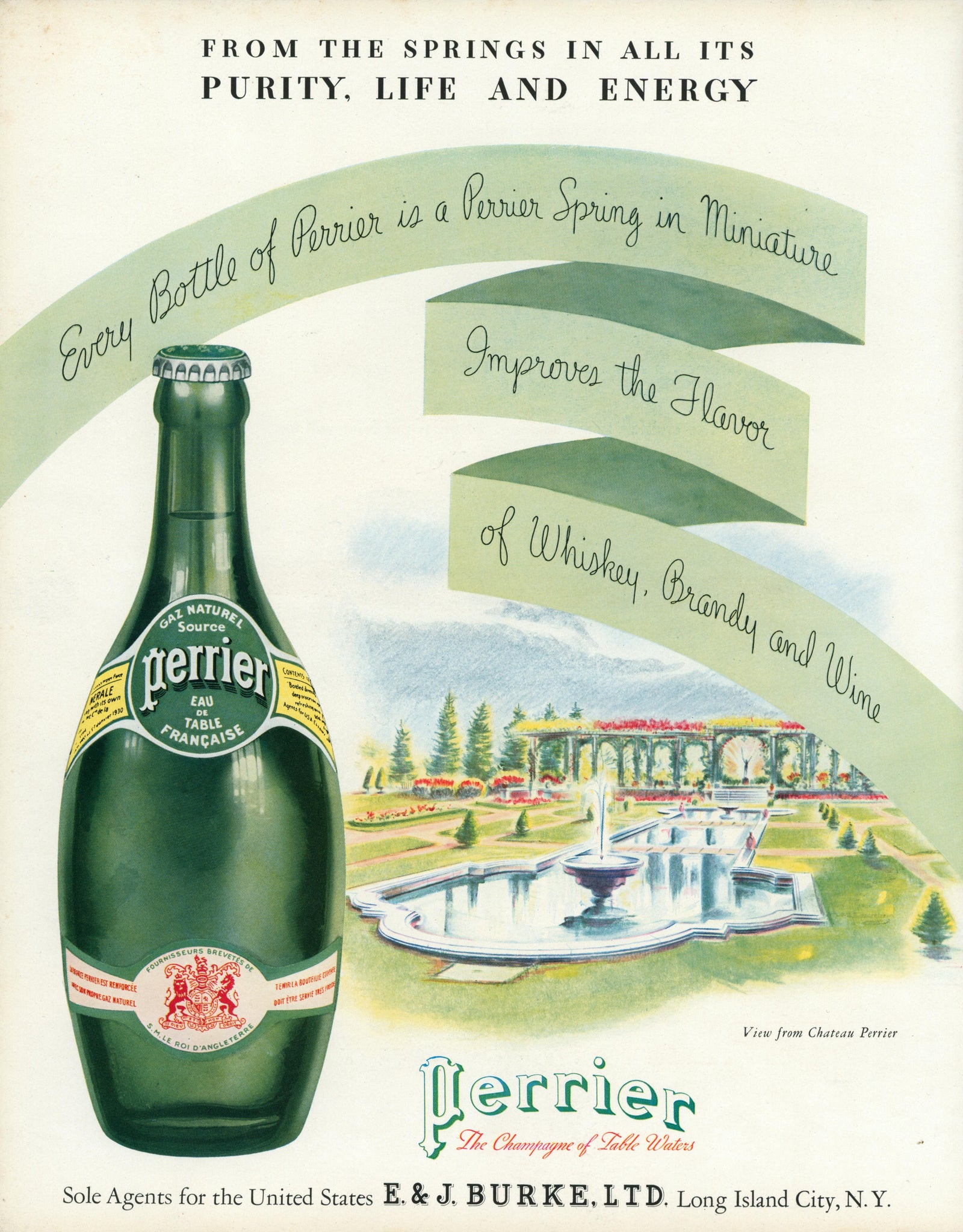 Perrier- Vintage Ad - Authentic Vintage Vintage Ad