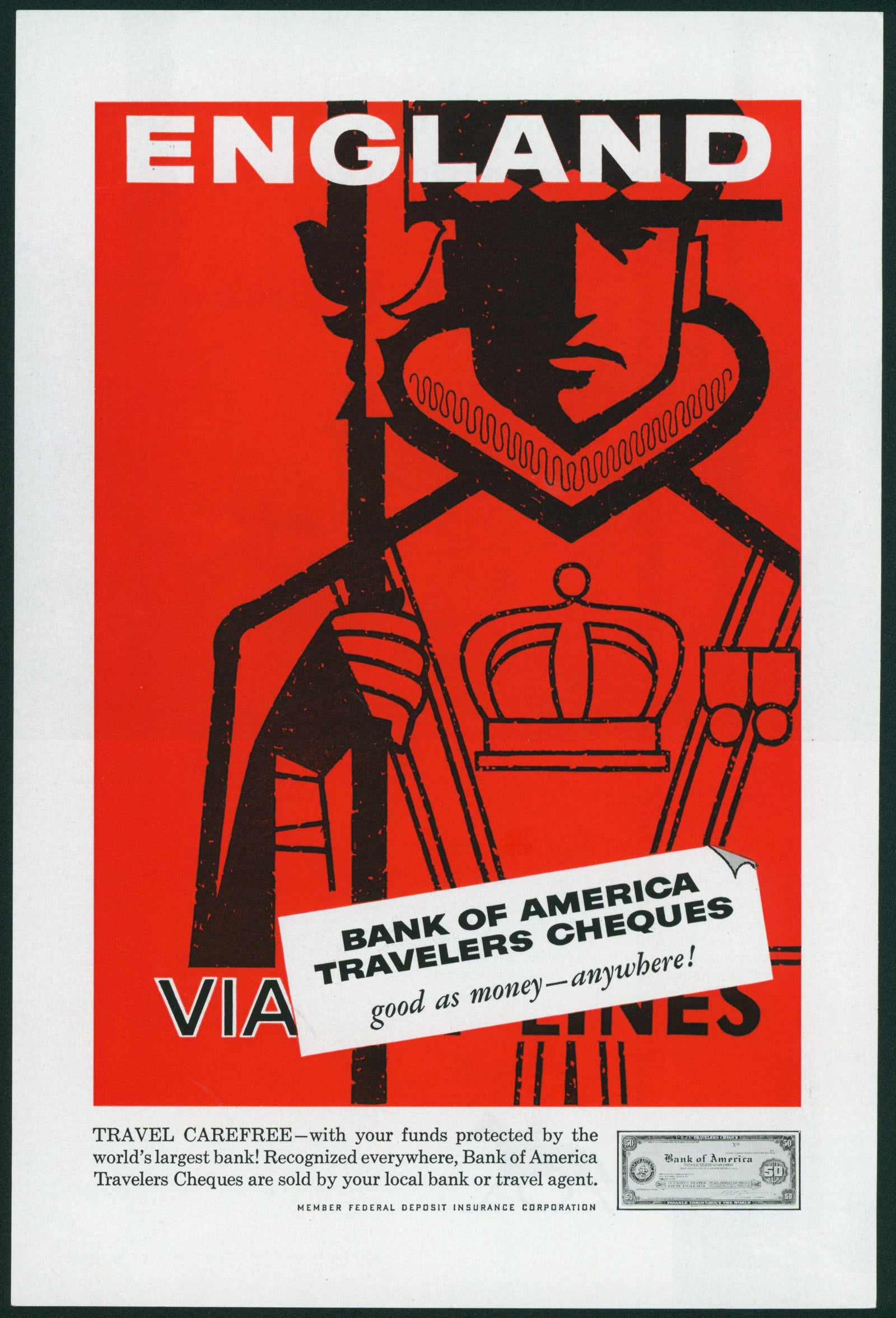 England- National Geographic Ad - Authentic Vintage Vintage Ad