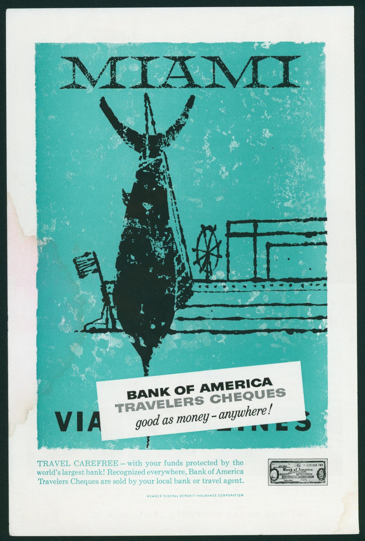 Miami- National Geographic Ad - Authentic Vintage Vintage Ad