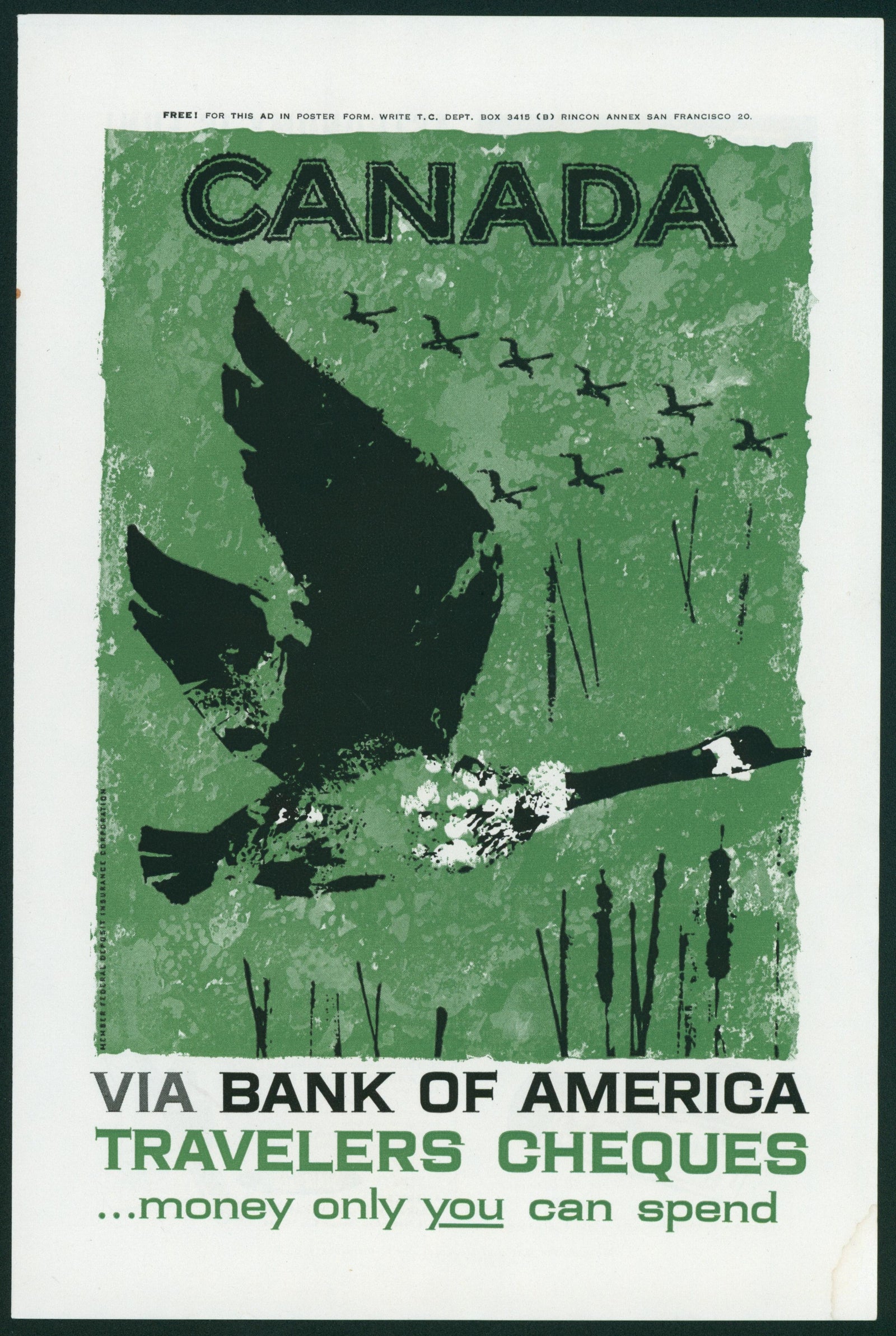 Canada- National Geographic Ad - Authentic Vintage Vintage Ad