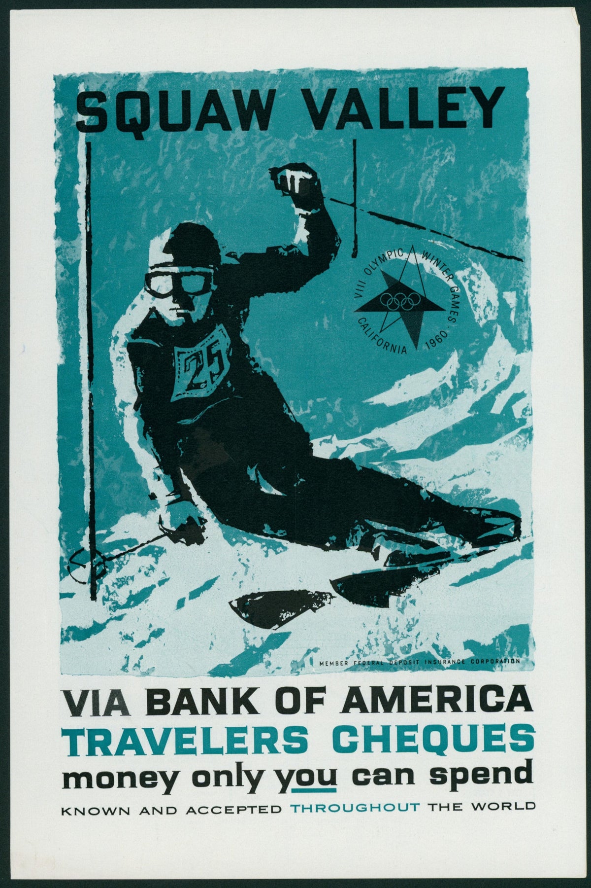 Squaw Valley- National Geographic Ad - Authentic Vintage Vintage Ad