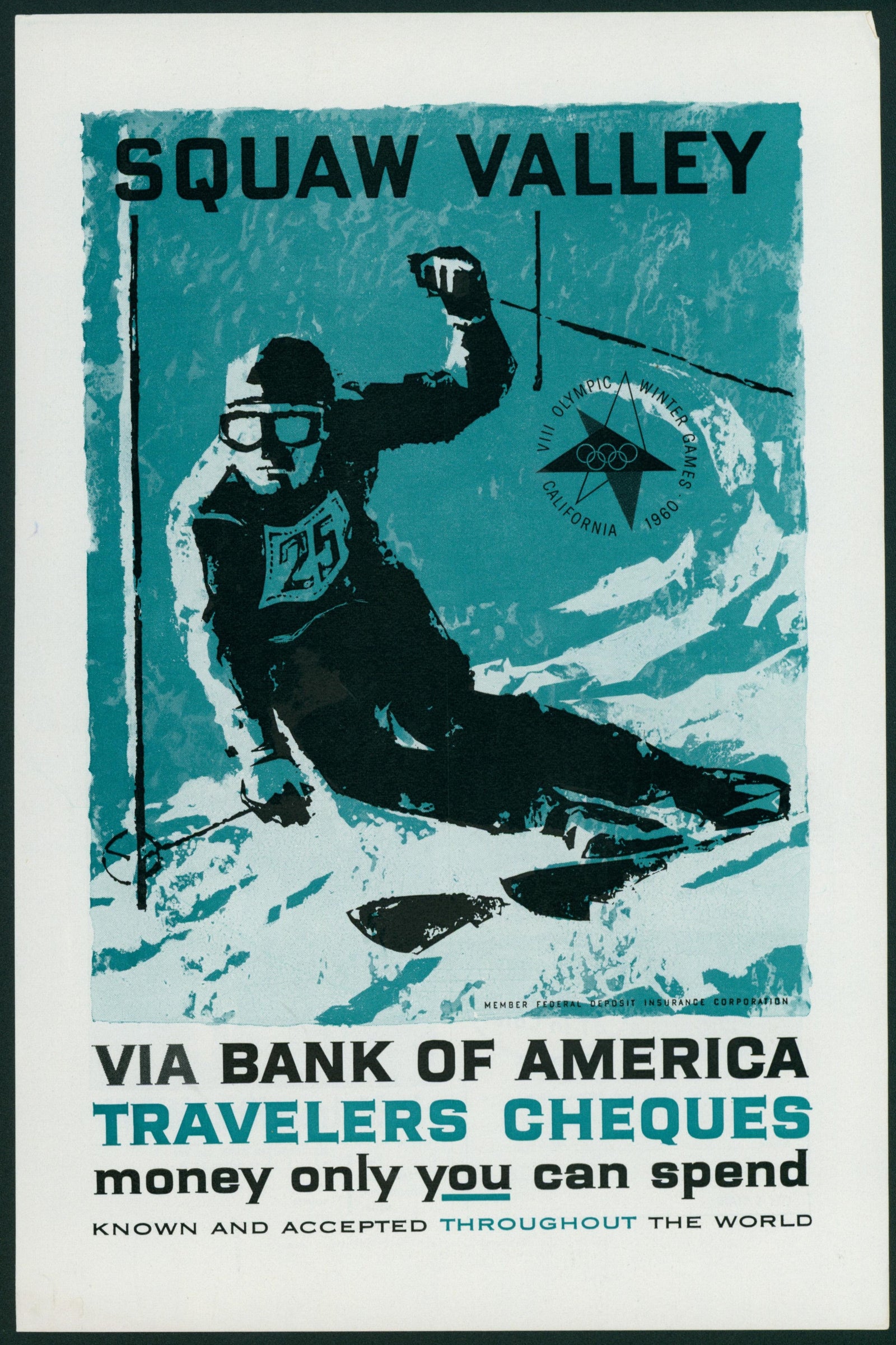 Squaw Valley- National Geographic Ad - Authentic Vintage Vintage Ad