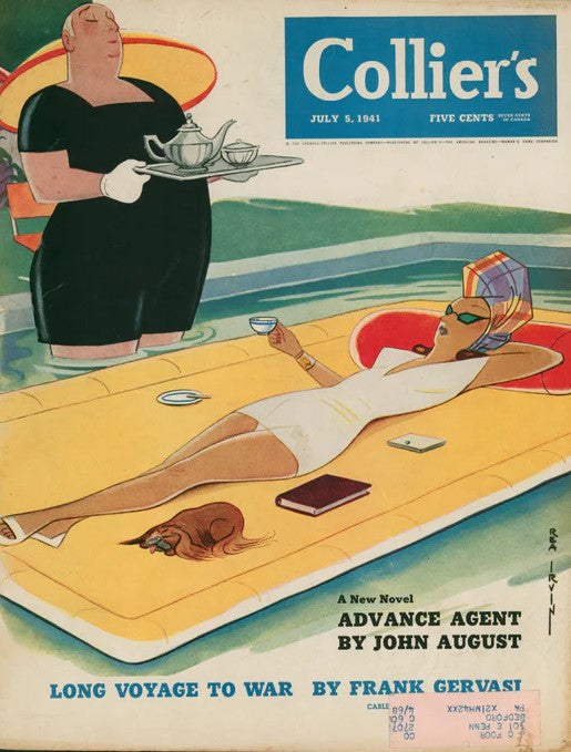 Long Voyage to War- Collier's Magazine - Authentic Vintage Cover Art