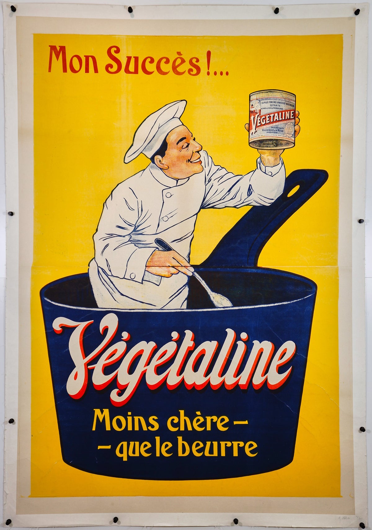 Vegetaline - Chef in Pot - Authentic Vintage Poster