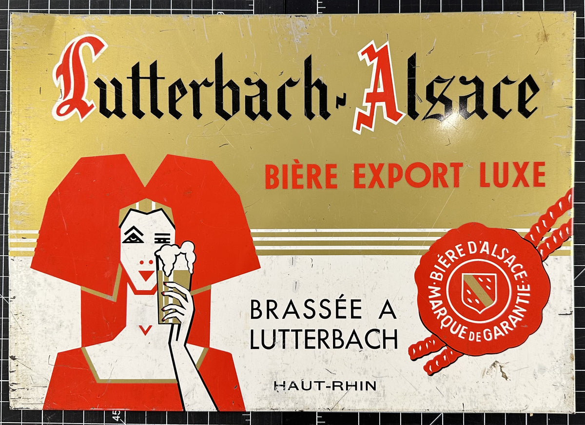 Alsace, Bière Luxe- Window Card - Authentic Vintage Window Card