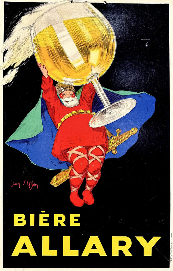 Bière Allary by Jean D'ylen - Authentic Vintage Window Card