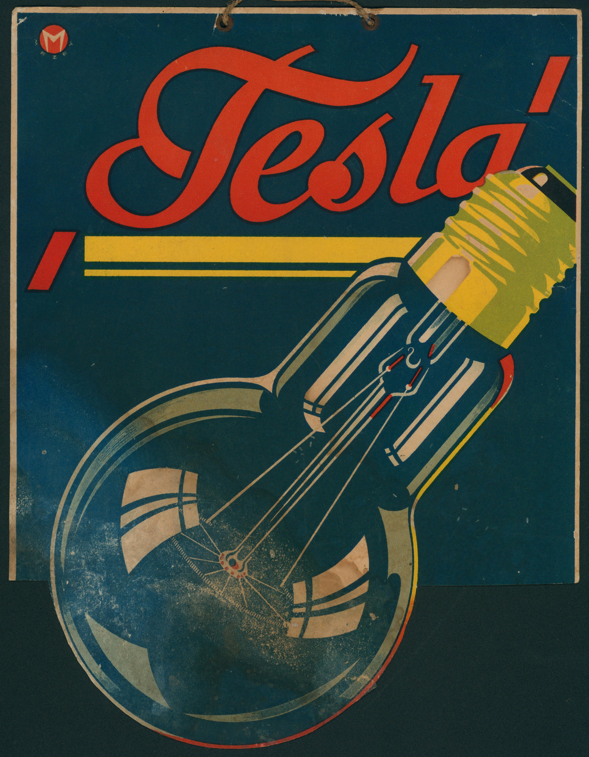Tesla Window Card - Authentic Vintage Window Card