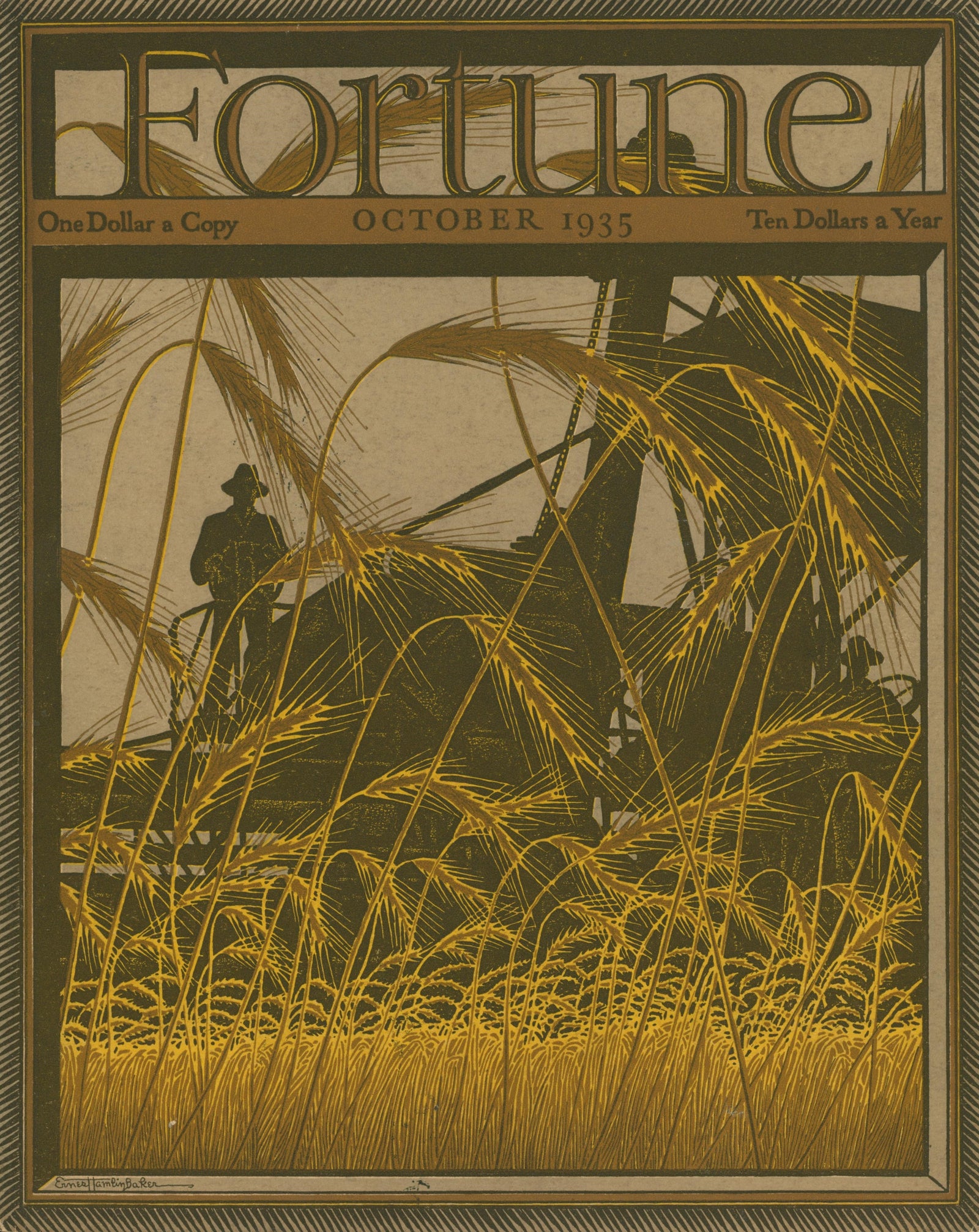 Golden Harvest- Fortune Magazine - Authentic Vintage Cover Art