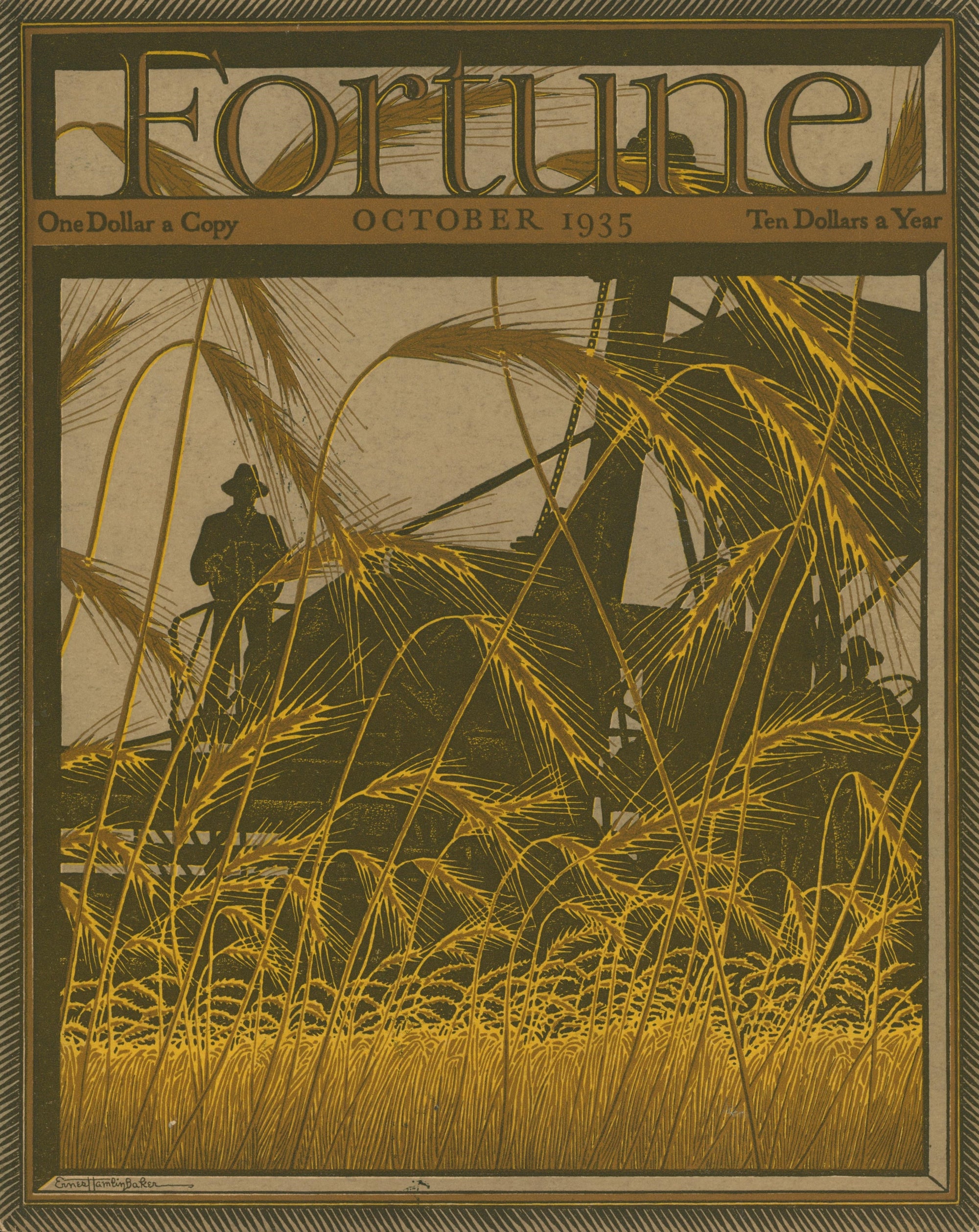 Golden Harvest- Fortune Magazine - Authentic Vintage Cover Art