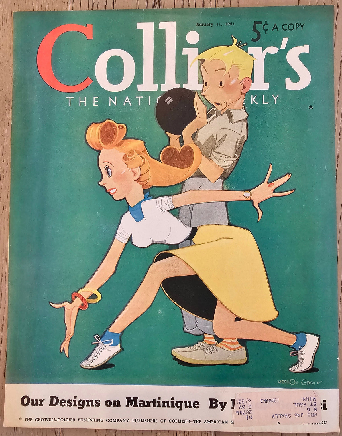 Collier&#39;s Magazine, January 1941 - Authentic Vintage Cover Art