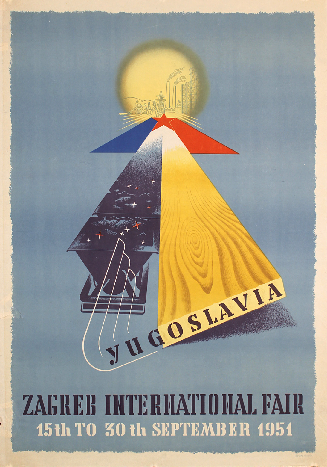 Zagreb Fair, Yugoslavia - Authentic Vintage Poster