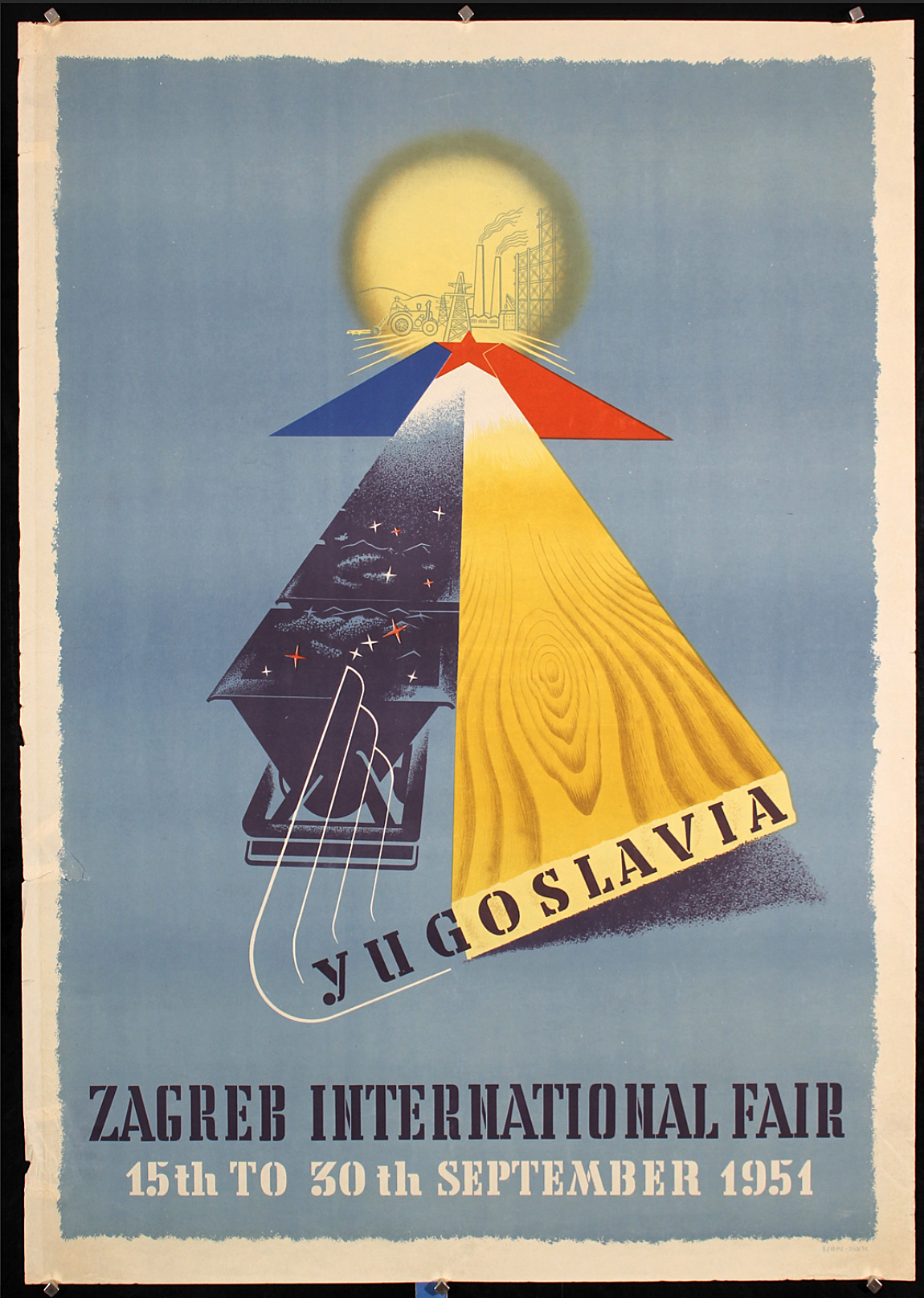 Zagreb Fair, Yugoslavia - Authentic Vintage Poster