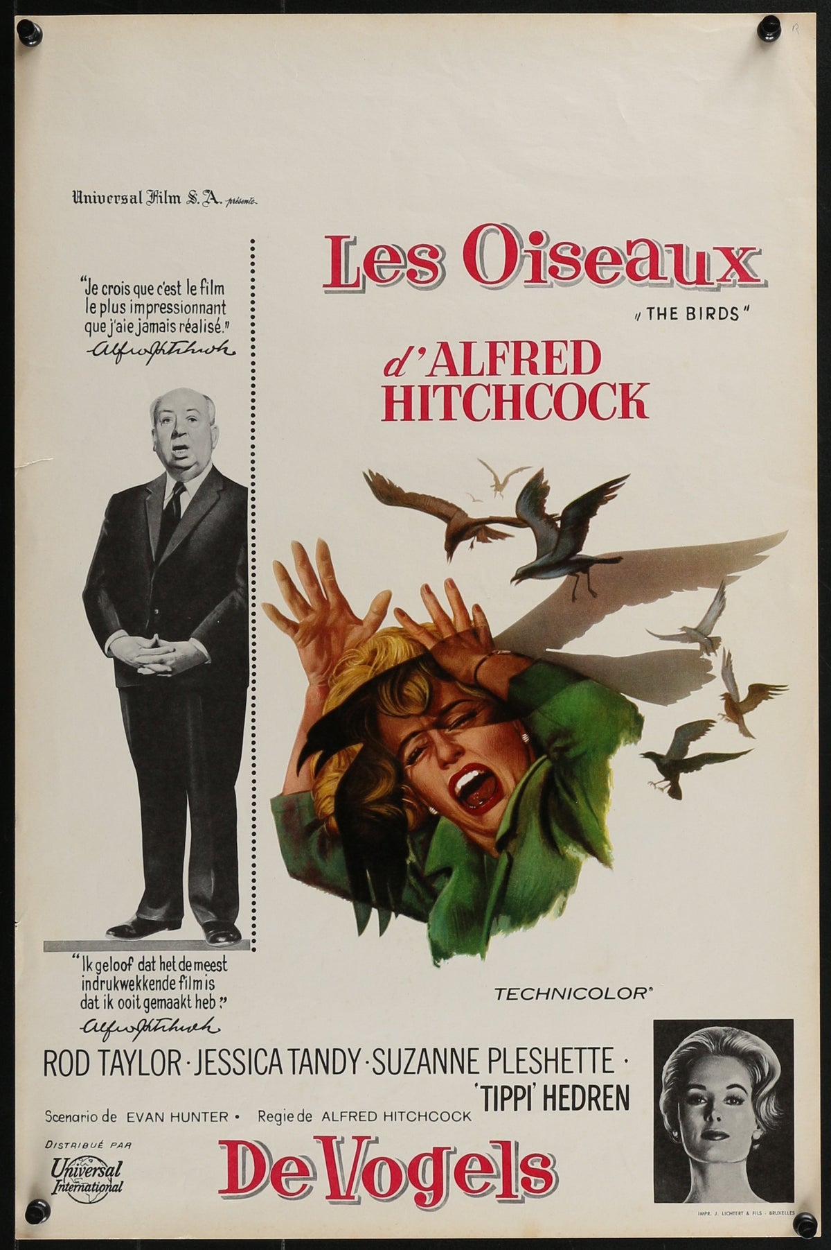 The Birds, Alfred Hitchcock - Authentic Vintage Poster