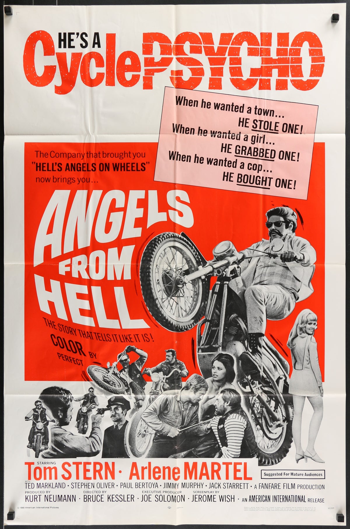 Cycle Psycho, Angels from Hell - Authentic Vintage Poster