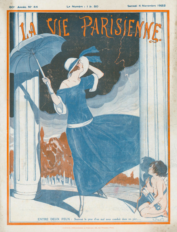 Parapluie- La Vie Parisienne - Authentic Vintage Cover Art