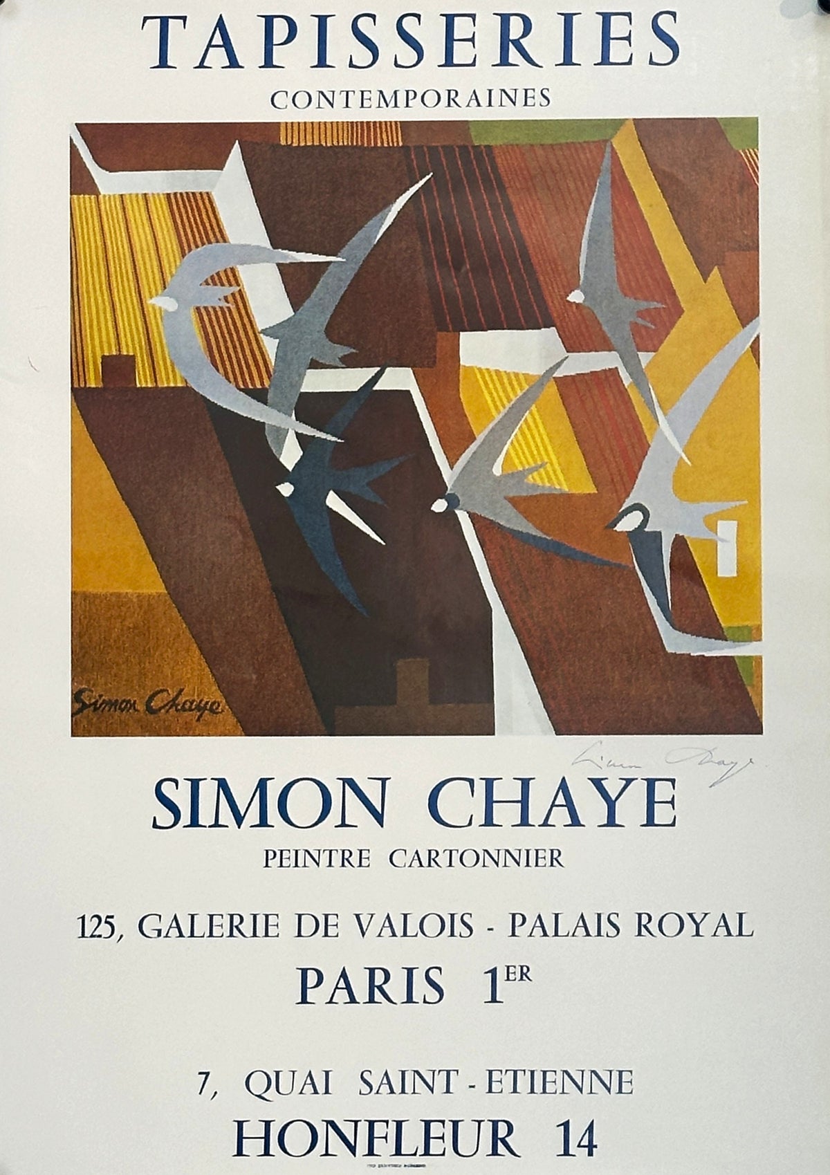 Tapisseries- Simon Chaye, Signed Poster - Authentic Vintage Posters
