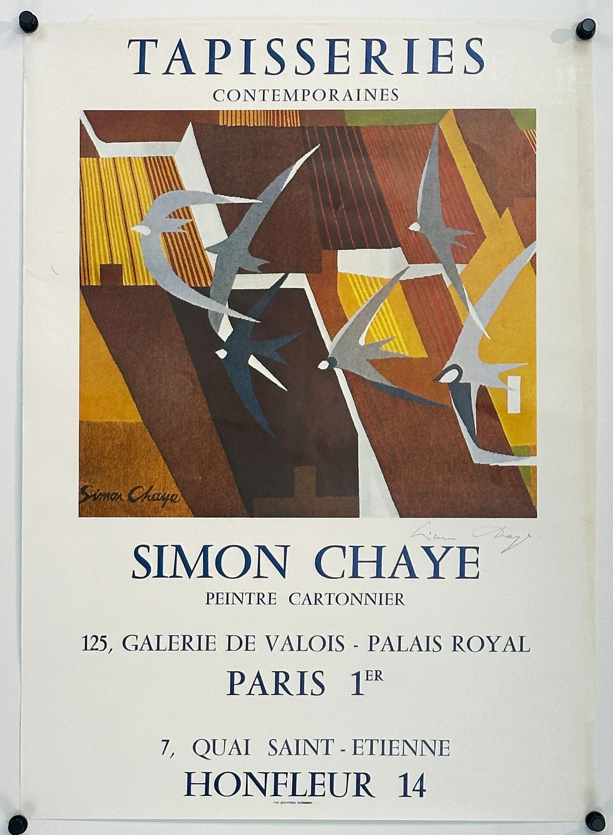 Tapisseries- Simon Chaye, Signed Poster - Authentic Vintage Posters