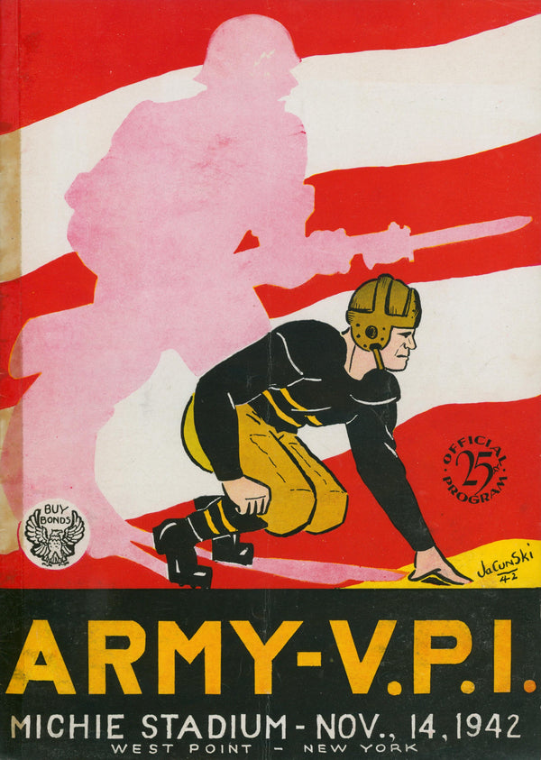 ARMY vs VPI- Football Program - Authentic Vintage Magazine/Book