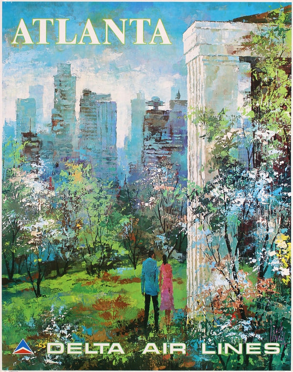 Visit Atlanta, Delta Air Lines Poster - Authentic Vintage Posters