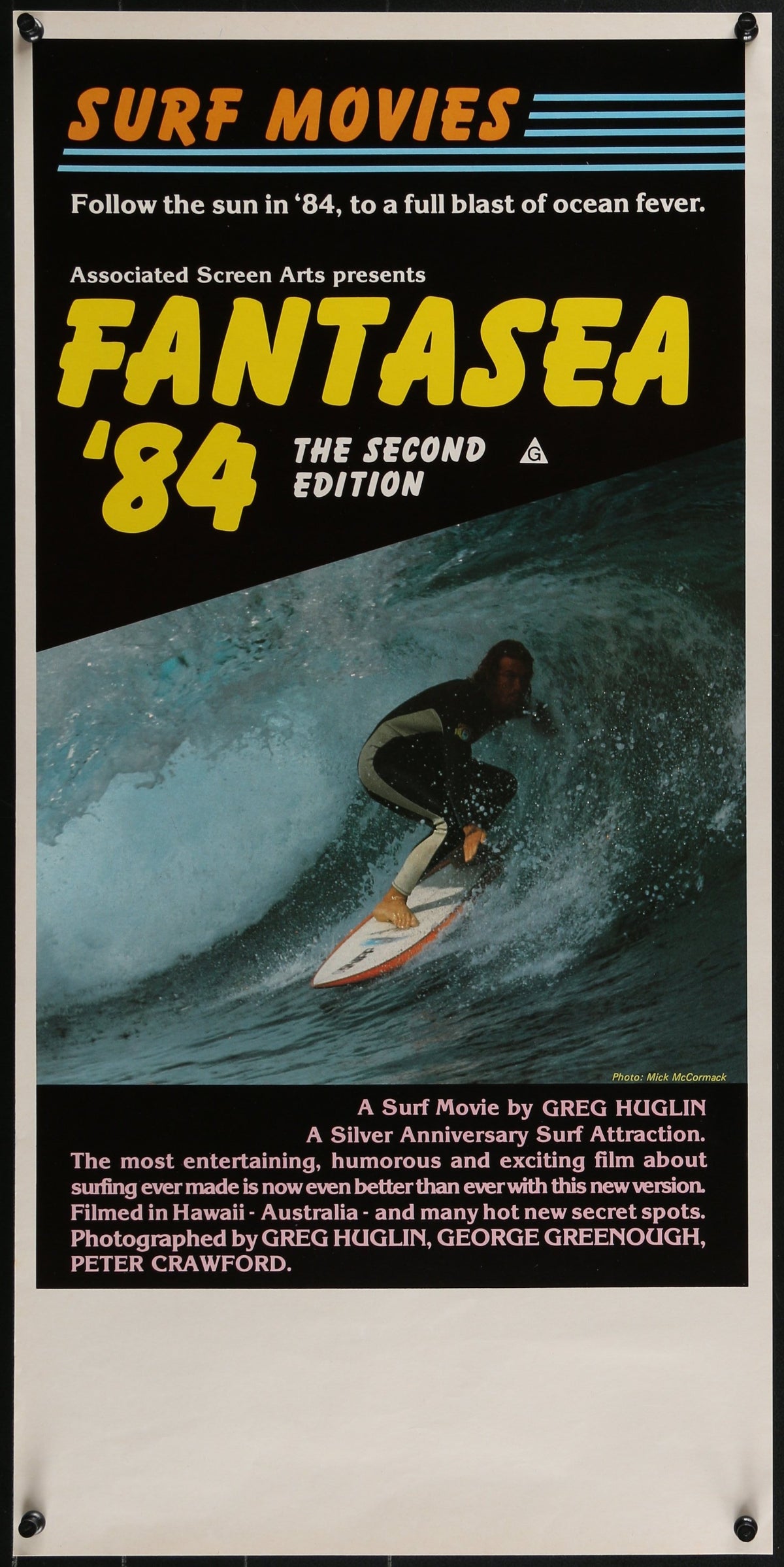 Fantasea Surf Movies, Australian Release - Original Vintage Poster