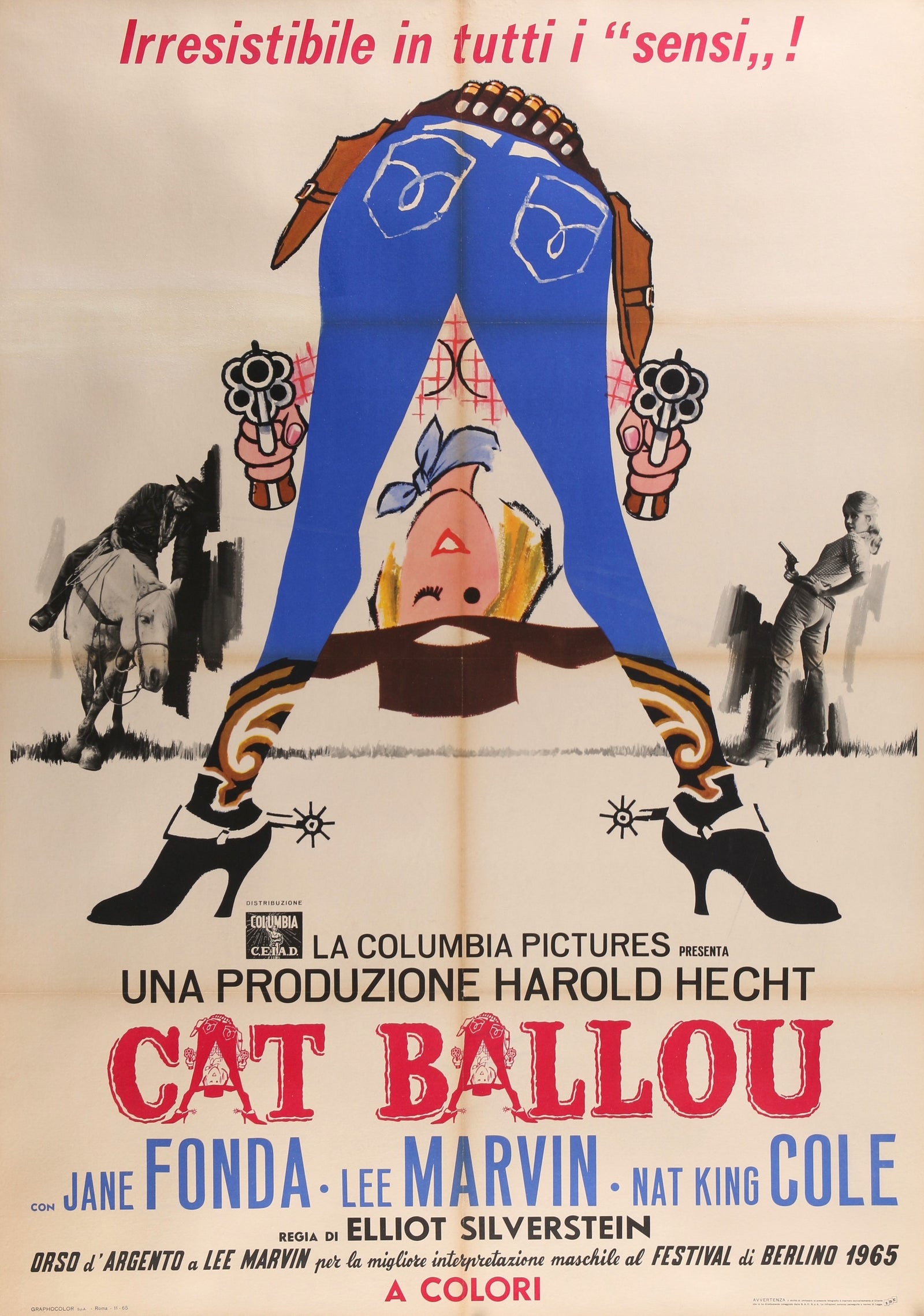 Cat Ballou- Italian Release - Authentic Vintage Poster