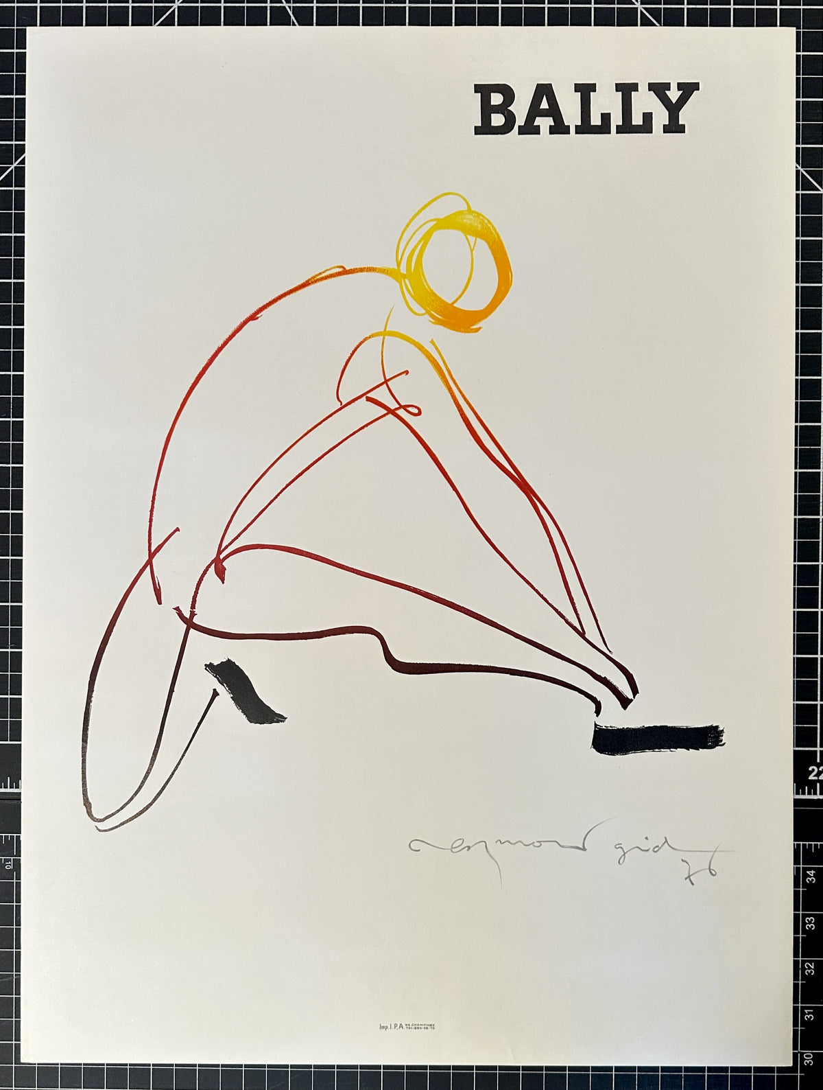 Bally by Raymond Gid, Signed - Authentic Vintage Poster