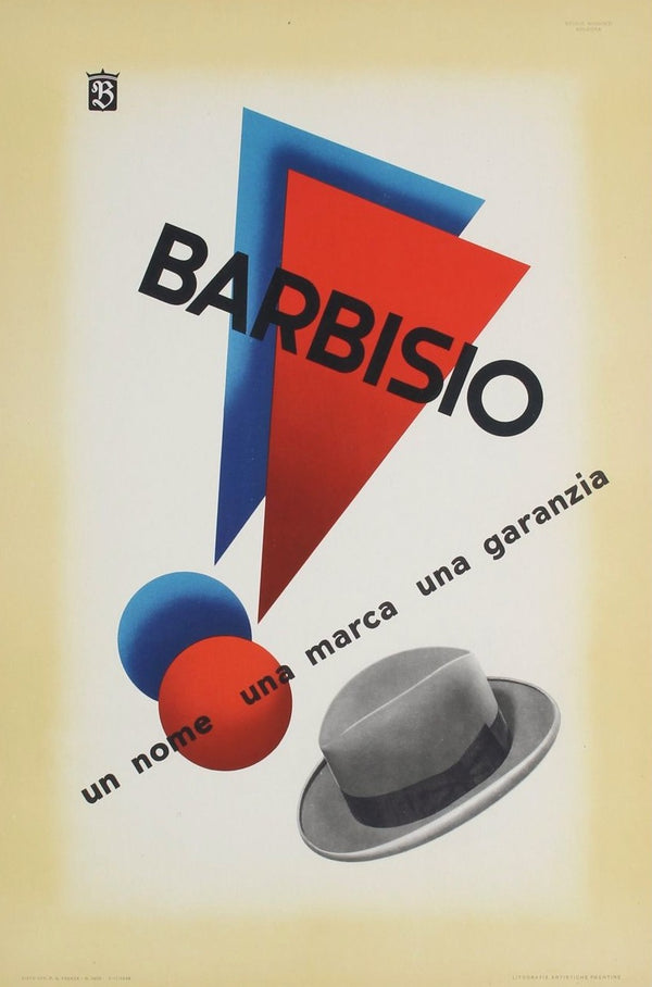 Barbisio Hats by Mingozzi - Authentic Vintage Poster