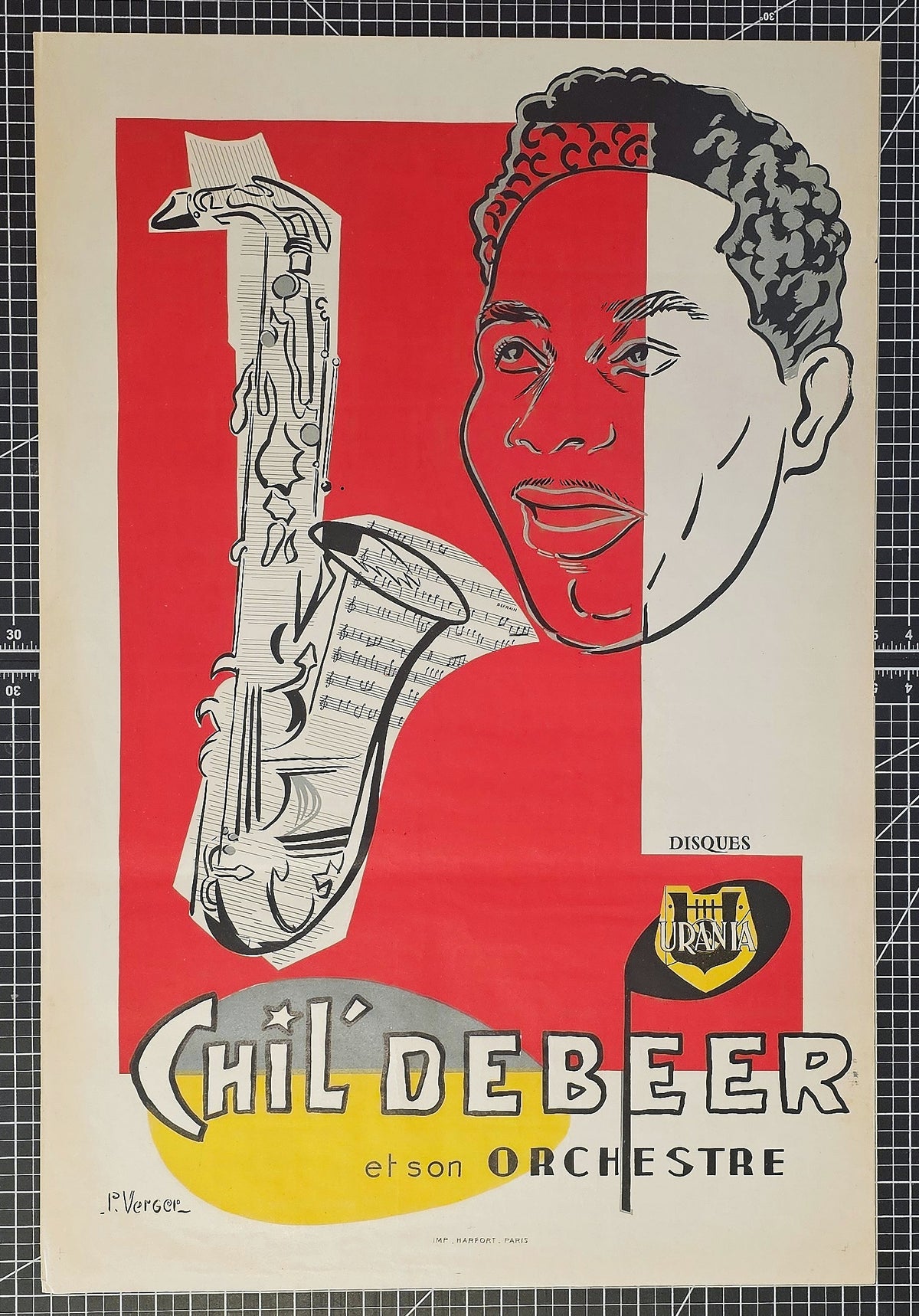 Chil' Debeer and his Orchestra - Authentic Vintage Poster