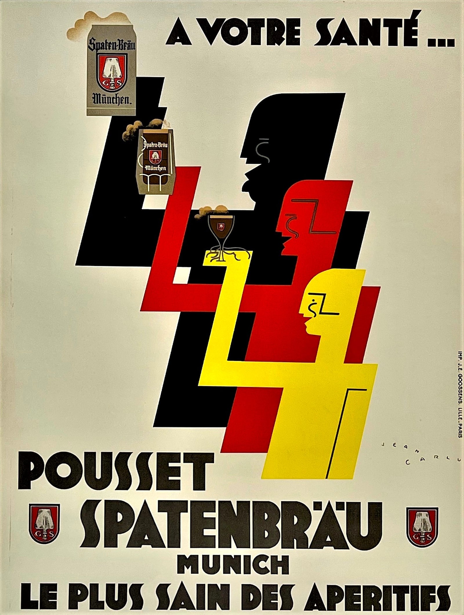 Spatenbräu by Jean Carlu - Authentic Vintage Poster