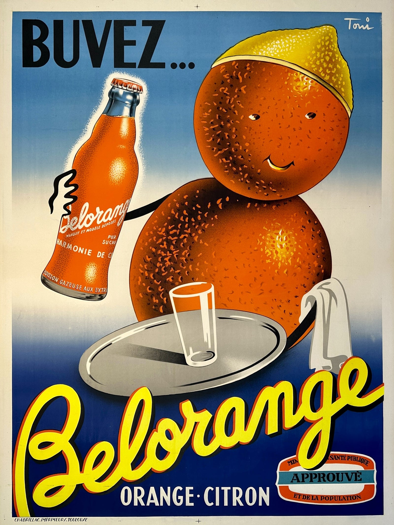 Buvez Belorange - Authentic Vintage Poster