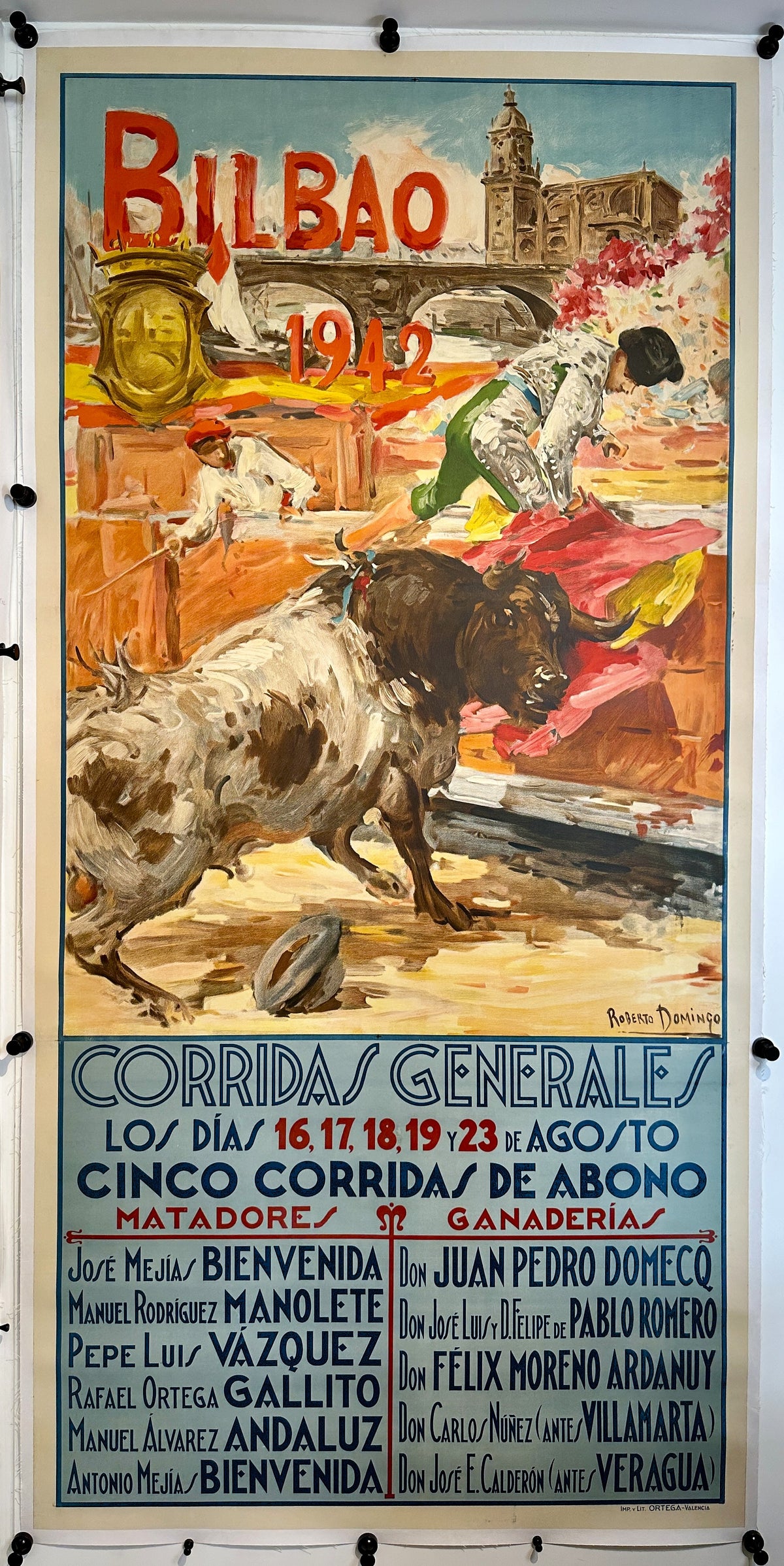 Bilbao 1942 lb - Authentic Vintage Poster