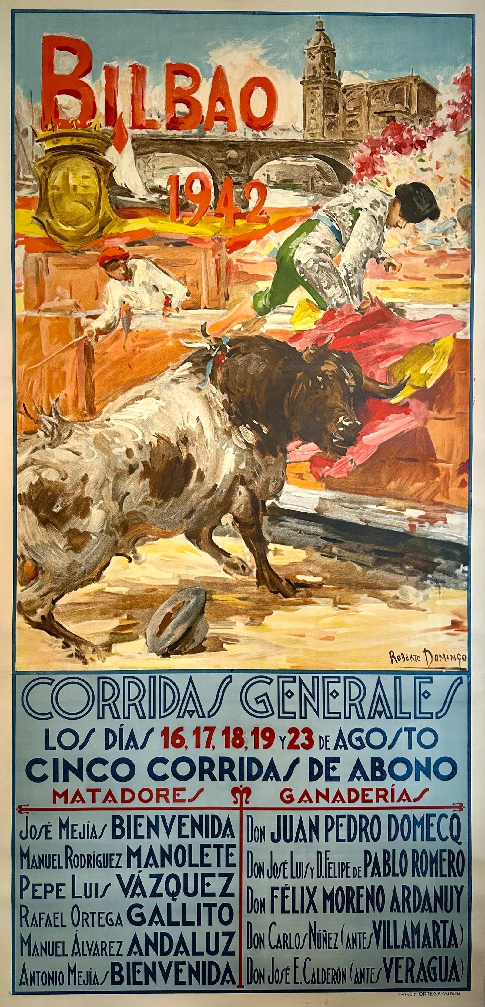 Bilbao, 1942 - Authentic Vintage Poster