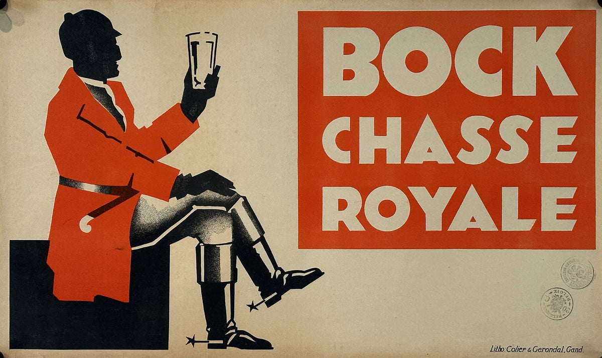 Bock Chasse Royale Beer - Authentic Vintage Poster
