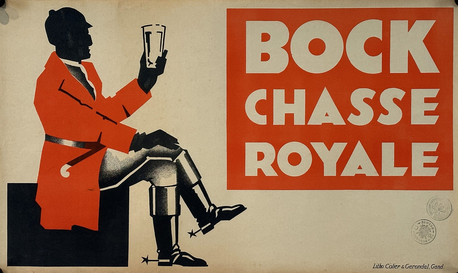 Bock Chasse Royale Beer - Authentic Vintage Poster