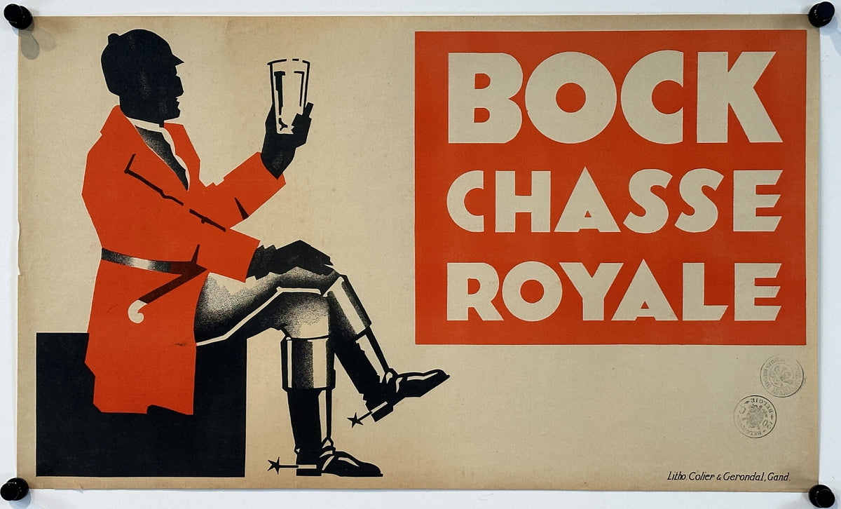 Bock Chasse Royale Beer - Authentic Vintage Poster