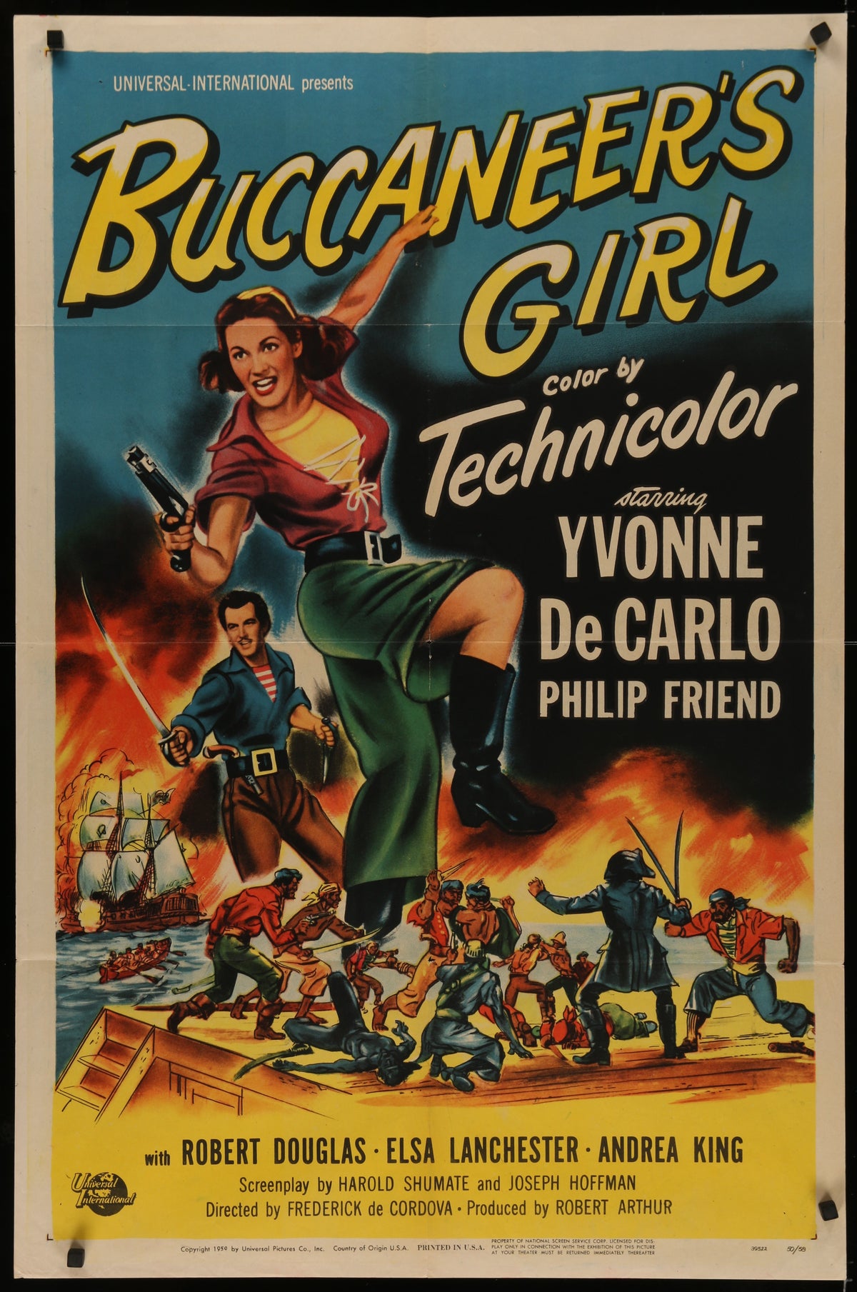 BUCCANEER'S GIRL 1sh 1950