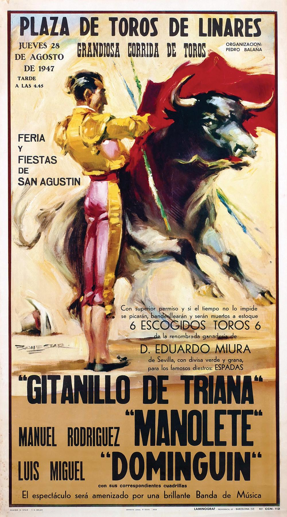 Plaza de Toros, Linares - Authentic Vintage Poster