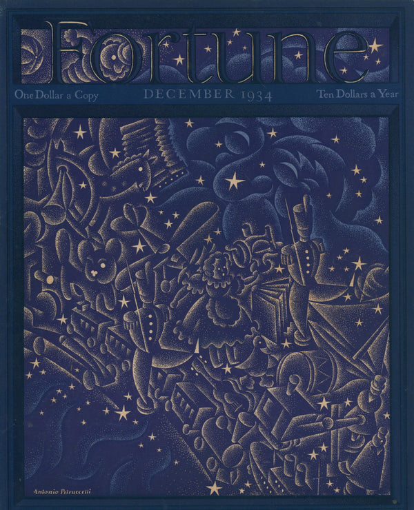 December Constellations- Fortune Magazine - Authentic Vintage Cover Art