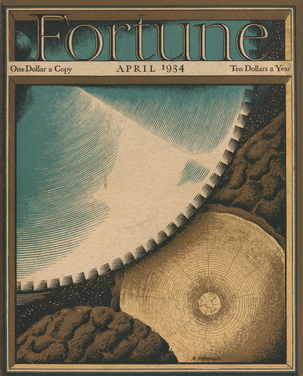 Power of Industry- Fortune Cover - Authentic Vintage Cover Art